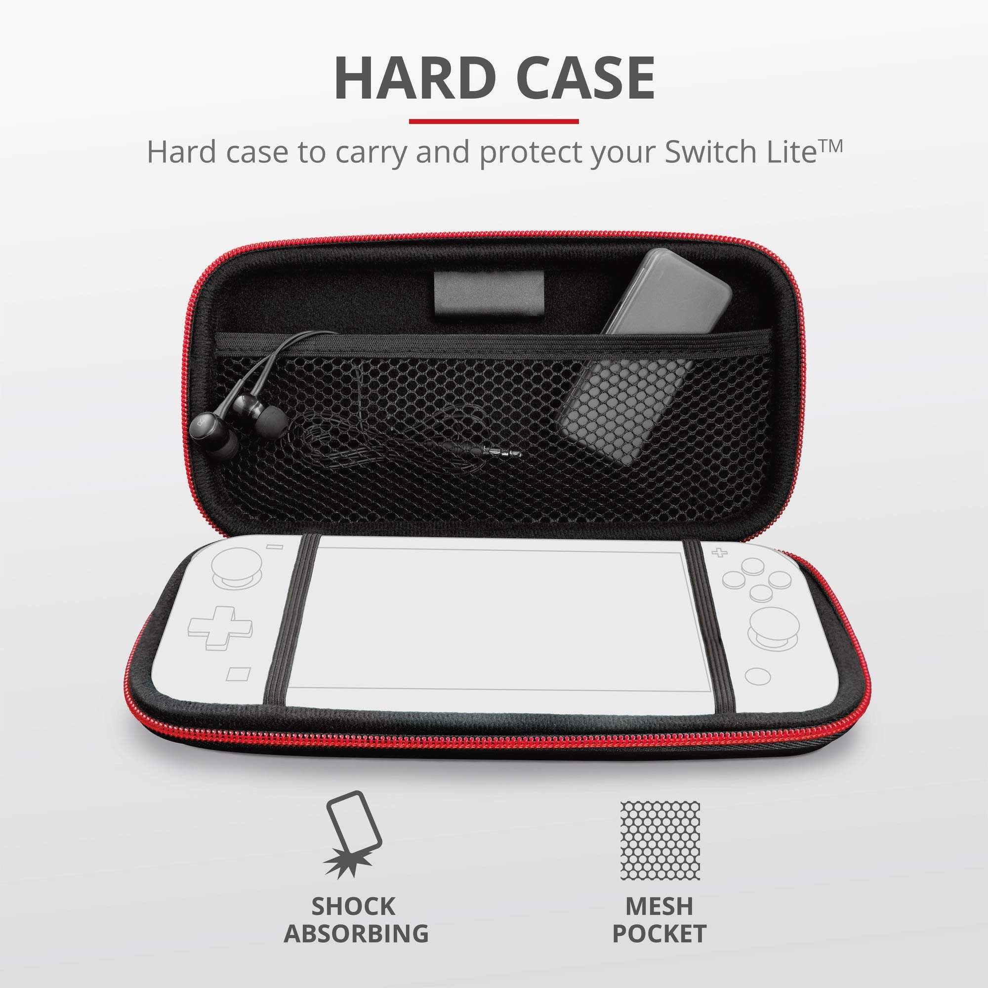 Funda Trust Gaming Gxt 1241 Tidor Xl 4 En 1 Negro ( SWITCH - Lite) - Estuche, protector, auriculares Funda Trust Gaming Gxt 1241 Tidor Xl 4 En 1 Negro ( SWITCH - Lite) - Estuche, protector, auriculares